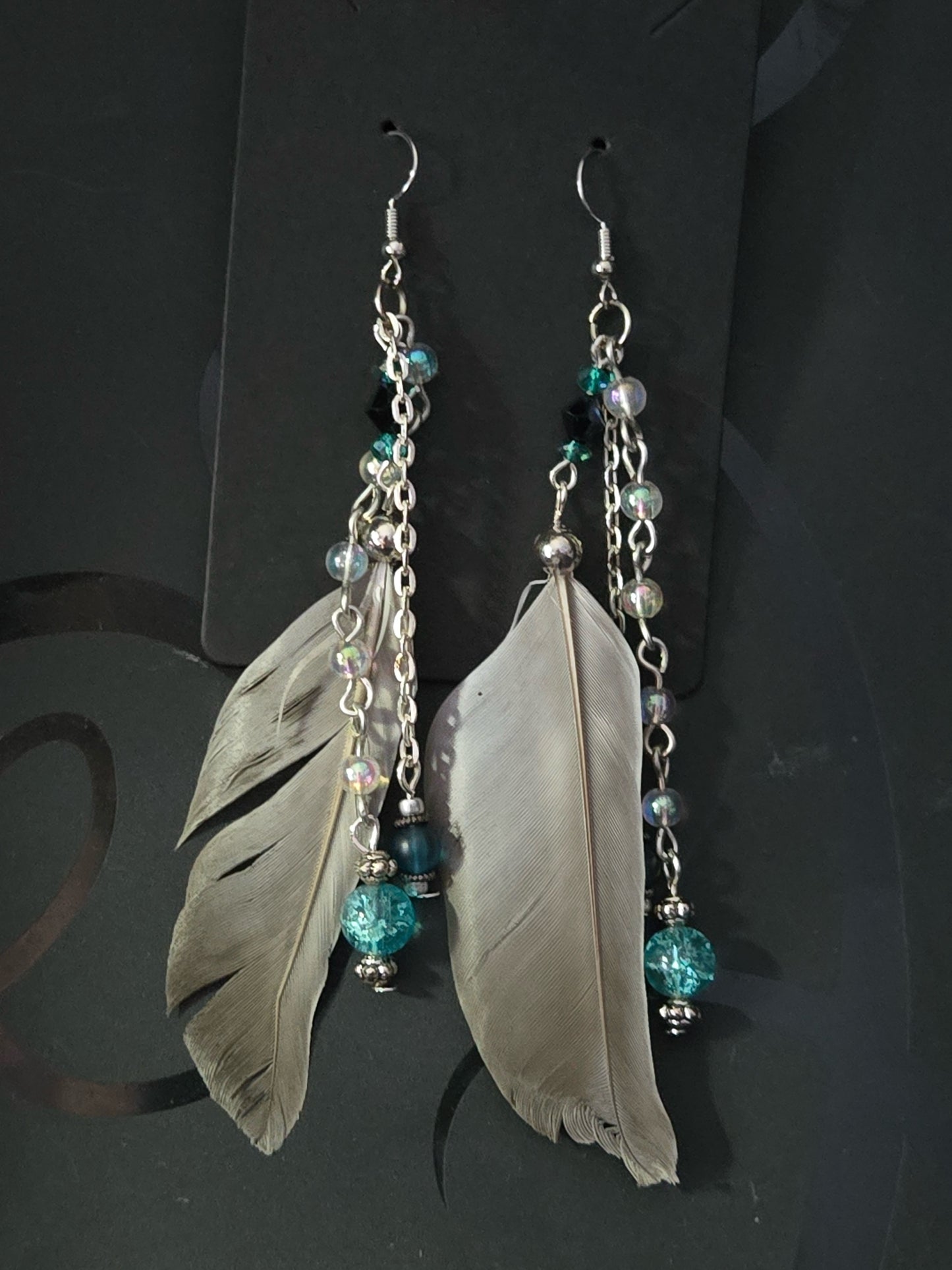 Found Feather Earrings FF117