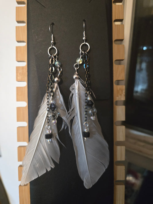 Found Feather Earrings FF114