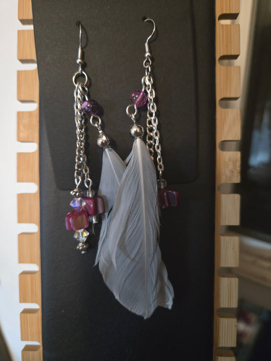 Found Feather Earrings FF113