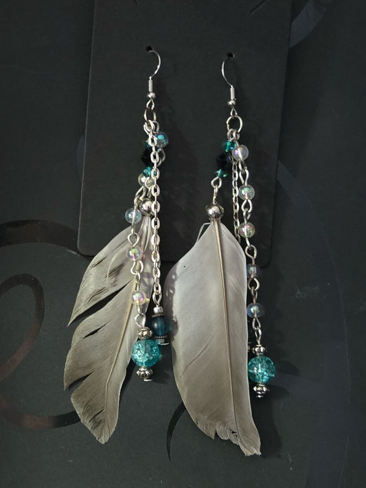 Found Feather Earrings FF117