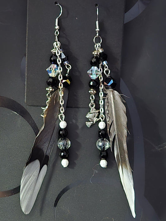 Found Feather Earrings FF118