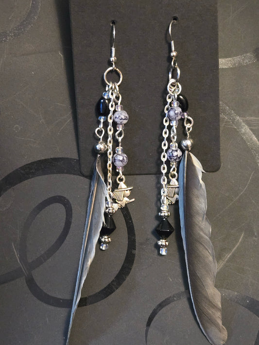 Found Feather Earrings FF123